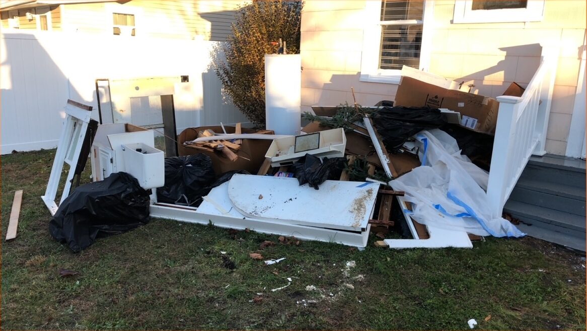 Appliances pulled out and recycled